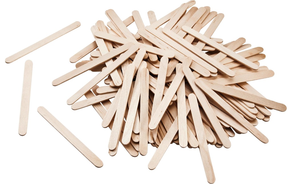 Folia Article en bois bâtons de bois nature, 500 pièces