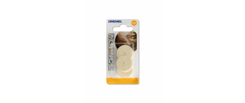 Dremel Feutre de polissage 429 3 parties