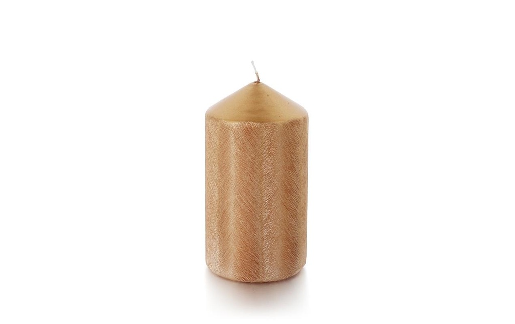balthasar Bougie cylindrique Eglite 12 cm x 7 cm, Doré