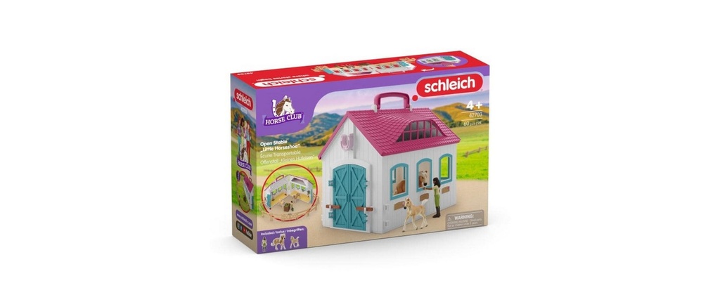 Schleich Ensemble de pions Horse Club Écurie ouverte Petit Fer à Cheval