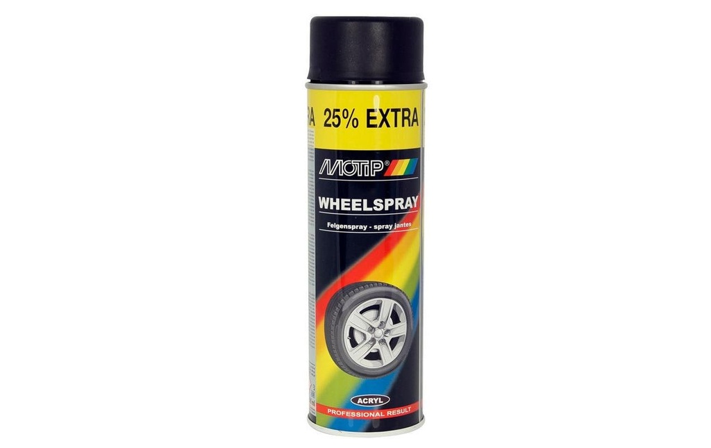 MOTIP Spray pour jantes, 500 ml, Noir mat