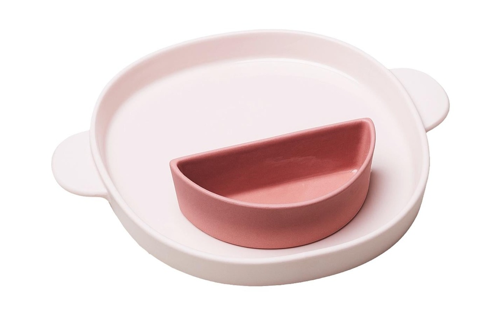 Chic Mic Assiette et bol pour enfants Good Mood Rose