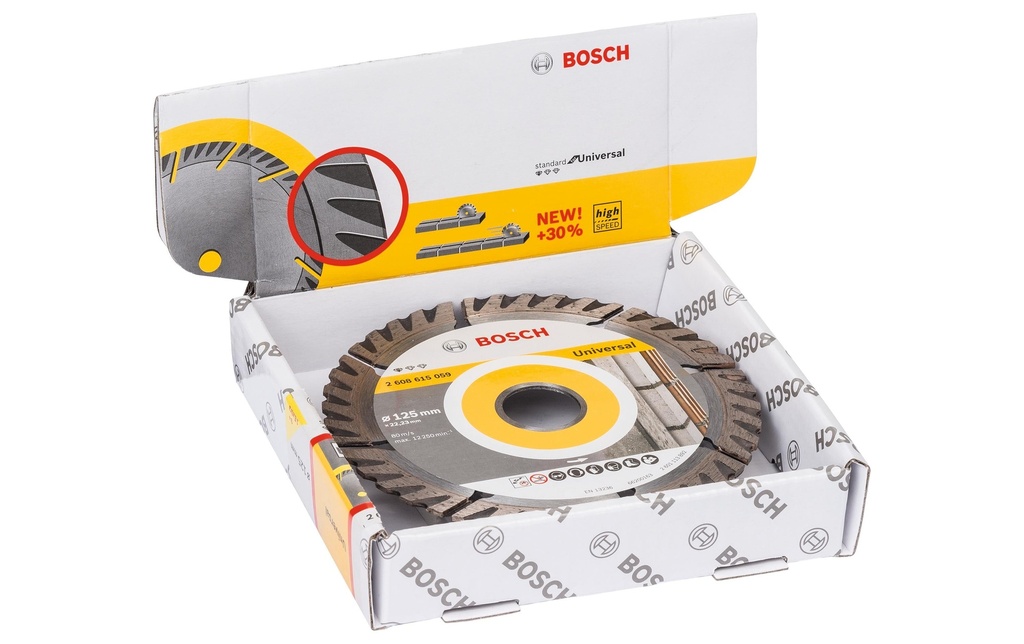 Bosch Professional Disque à tronçonner diamanté Standard for Universal 125 mm, 10 pièces