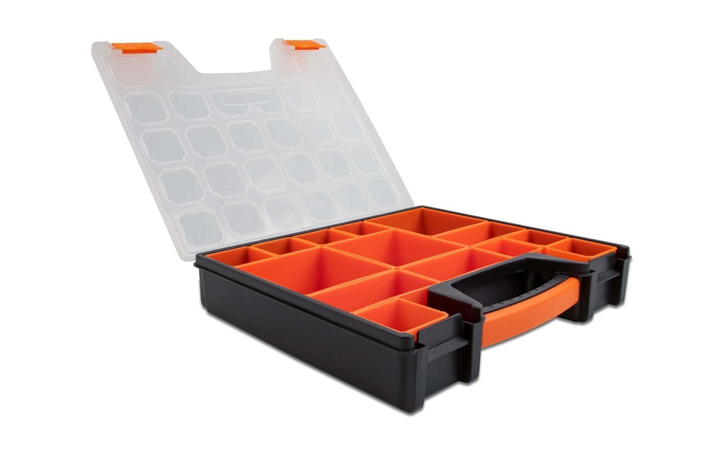 Delock Boîte d'assortiment Orange / Noir 14 compartiments