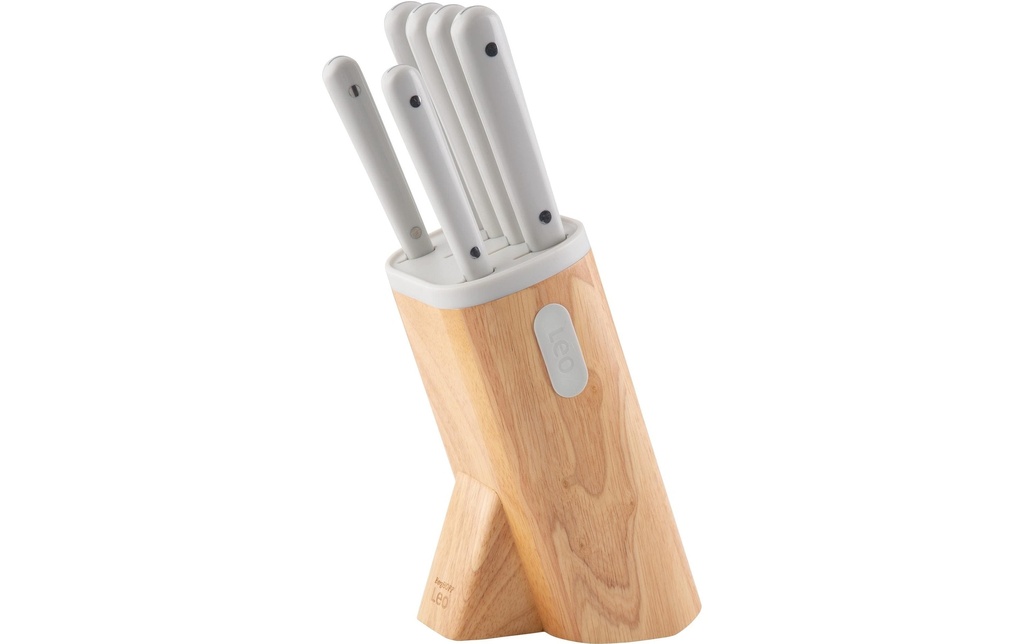 BergHOFF Kits de bloc de couteaux avec couteaux Leo Spirit 7 pièces, gris
