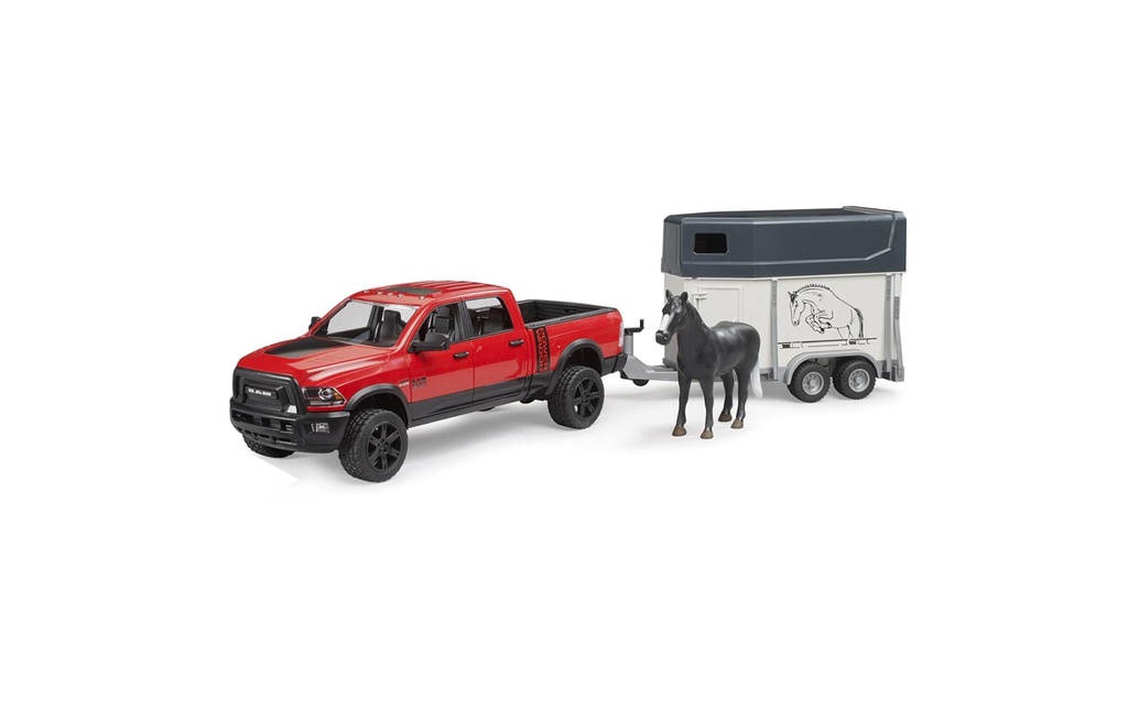 Bruder Spielwaren Véhicule hors route RAM 2500 Power Wagon remorques pour chevaux