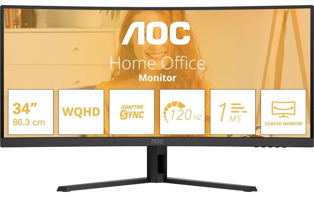 AOC Moniteur CU34B3E 34 , 3440 x 1440 (UWQHD)