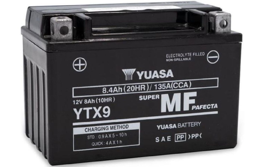 YUASA Batterie de moto AGM 12 V/8Ah/135A