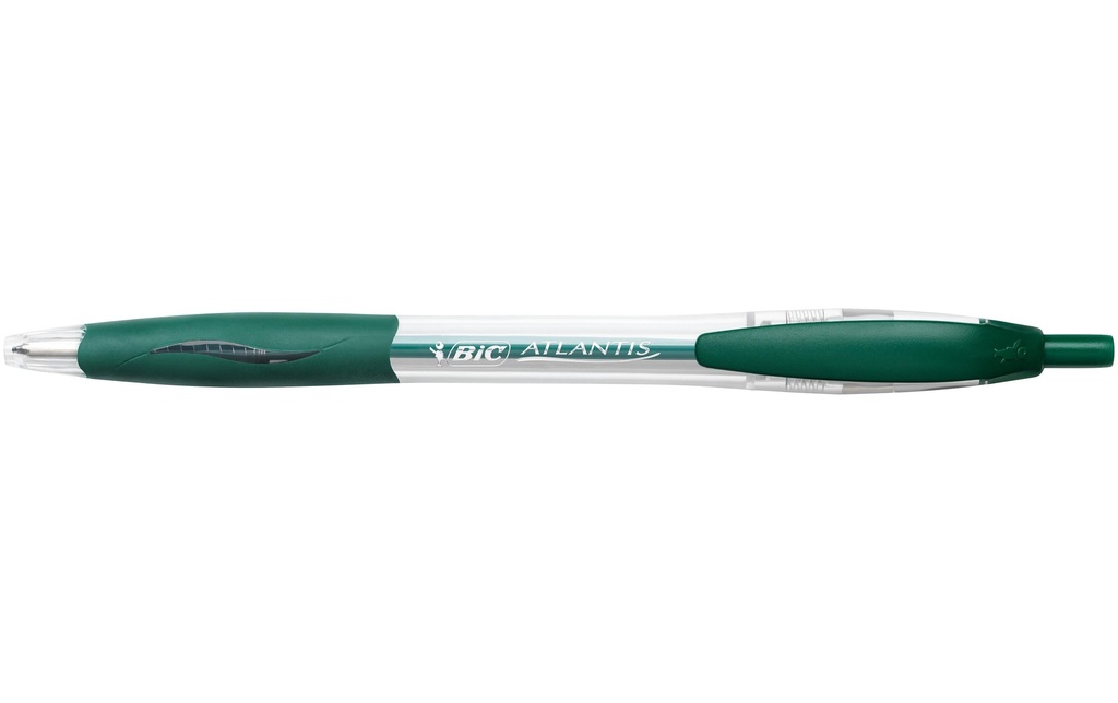 BIC Stylo bille Atlantis Classic 0,32 mm, Vert, 12 pièces