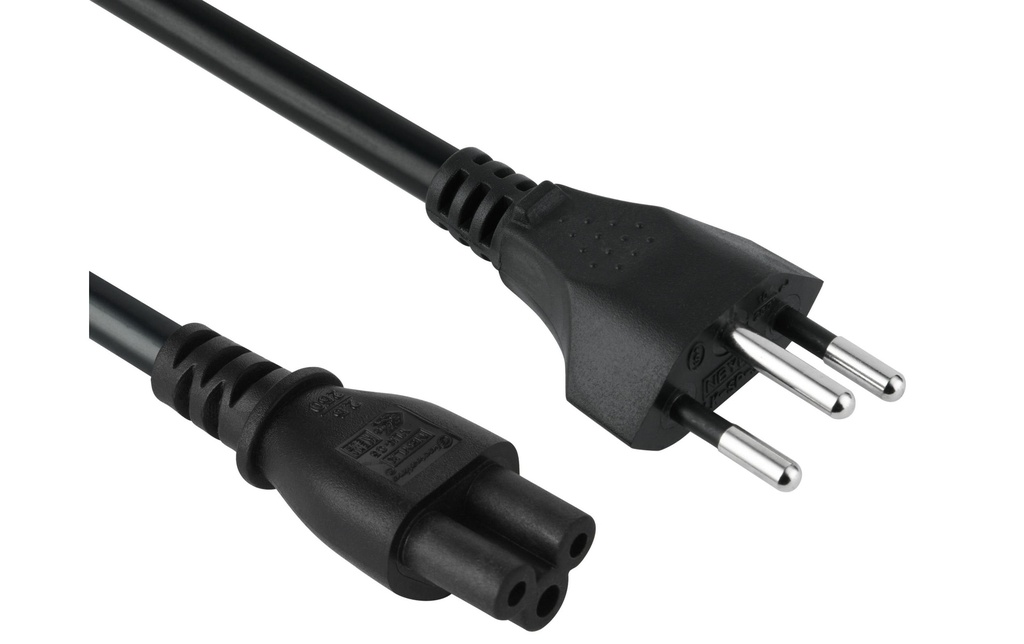 Diggelmann Câbles d’alimentation 2.5 m C5 - T12 Noir