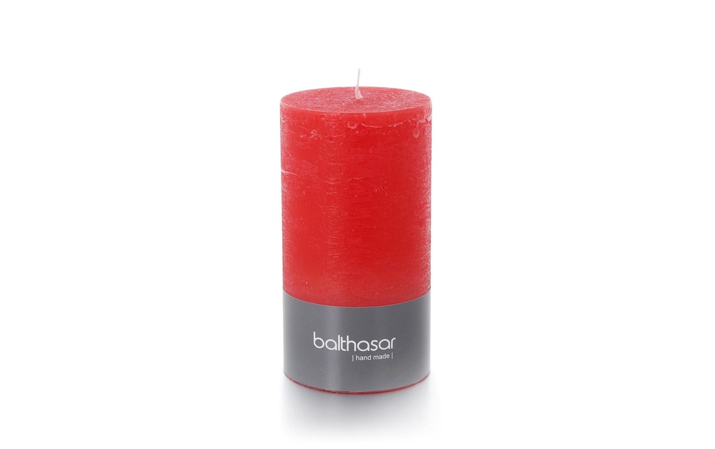 balthasar Bougie cylindrique Rustico 13 cm x 7 cm, Rouge