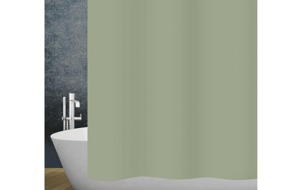 diaqua® Rideau de douche Basic 180 x 200 cm, Vert olive