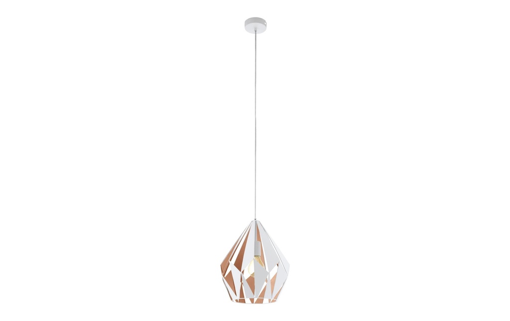 EGLO Leuchten Lampe suspendue CARLTON 1 1x E27 Blanc
