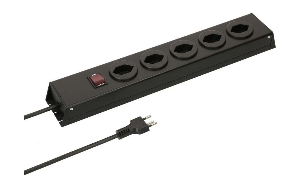 Max Hauri Bloc multiprises Power Line 5x T13 avec interrupteur