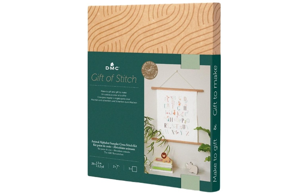 DMC Set de broderie Gift of Stitch Alphabet animalier, 25.7 x 35.5 cm