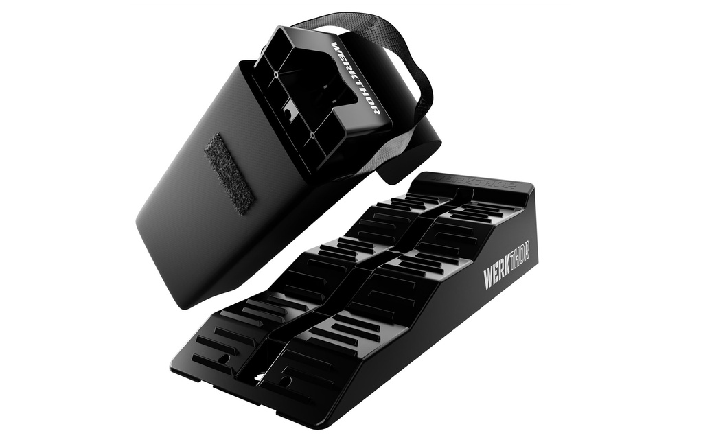 Werkthor Cales d'accès plates Lot de 2, noir