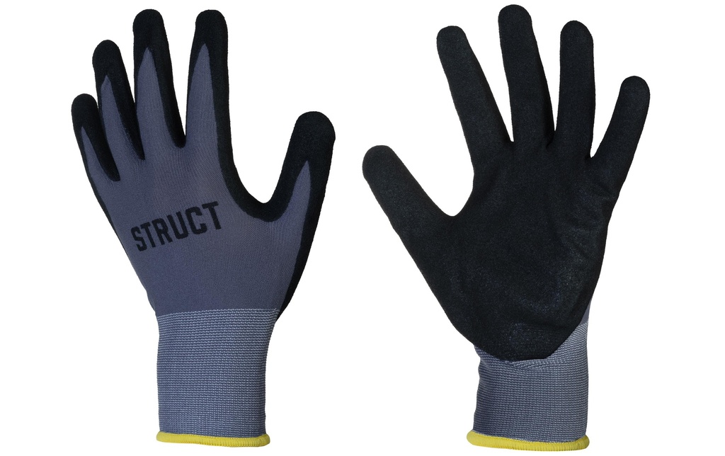 STRUCT Gant de travail Nylon, M, Gris/Noir, 1 Pièce/s