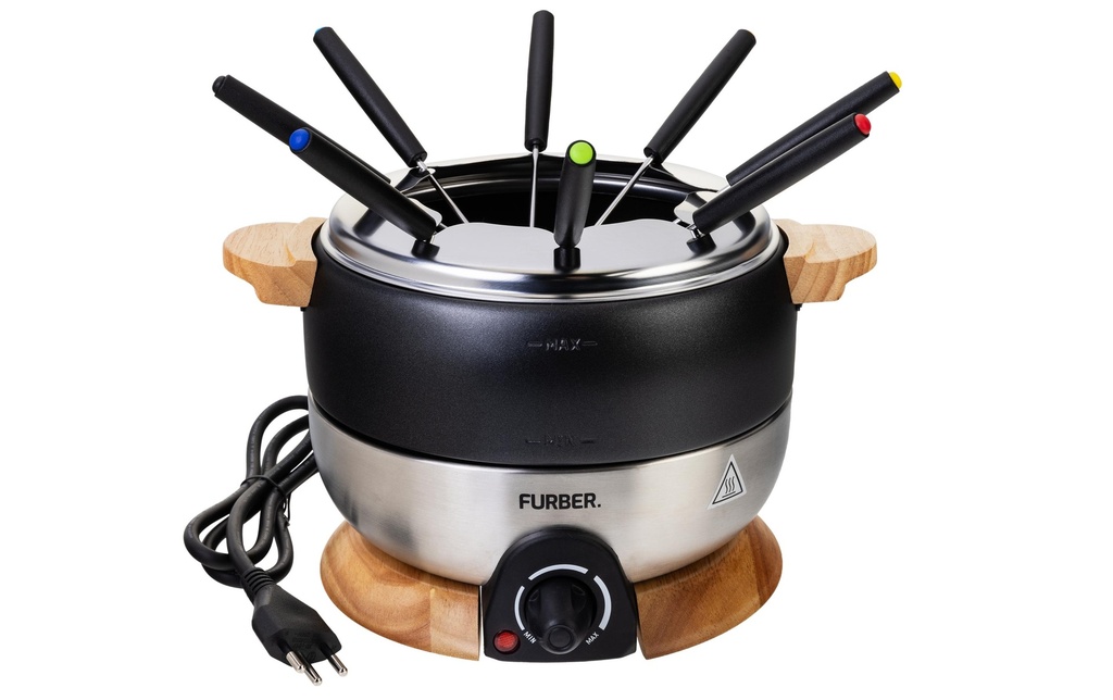 FURBER Set à fondue Chalet 11 Pièce/s, Noir/Argenté