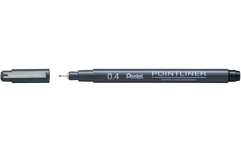 pentel Fineliner Pigment 0.4 mm, Noir