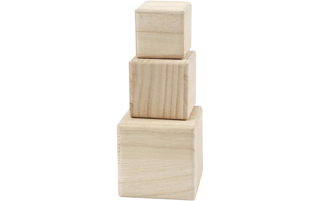 Creativ Company Article en bois Cube 3 tailles