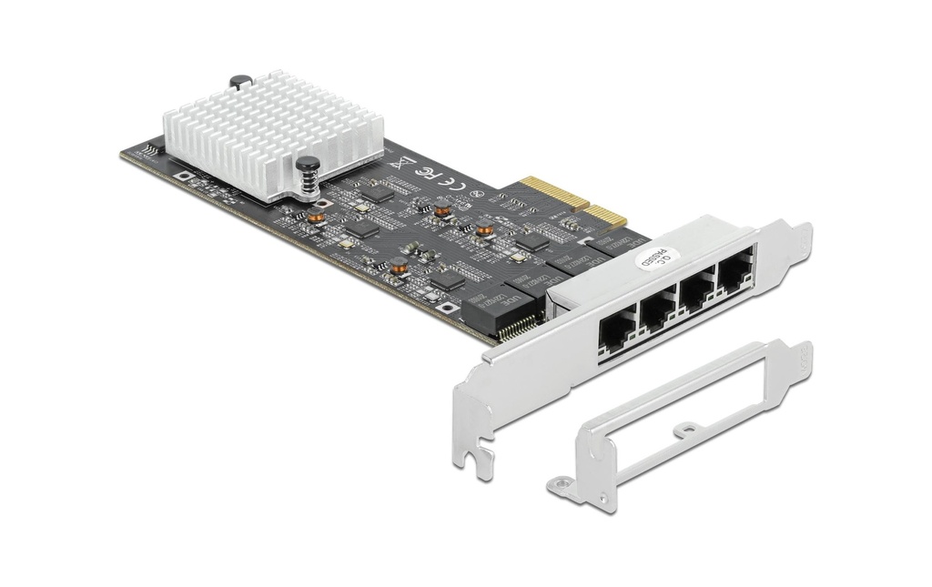 Delock Carte réseau 4x 2.5Gbps, RTL8125B PCI-Express x4