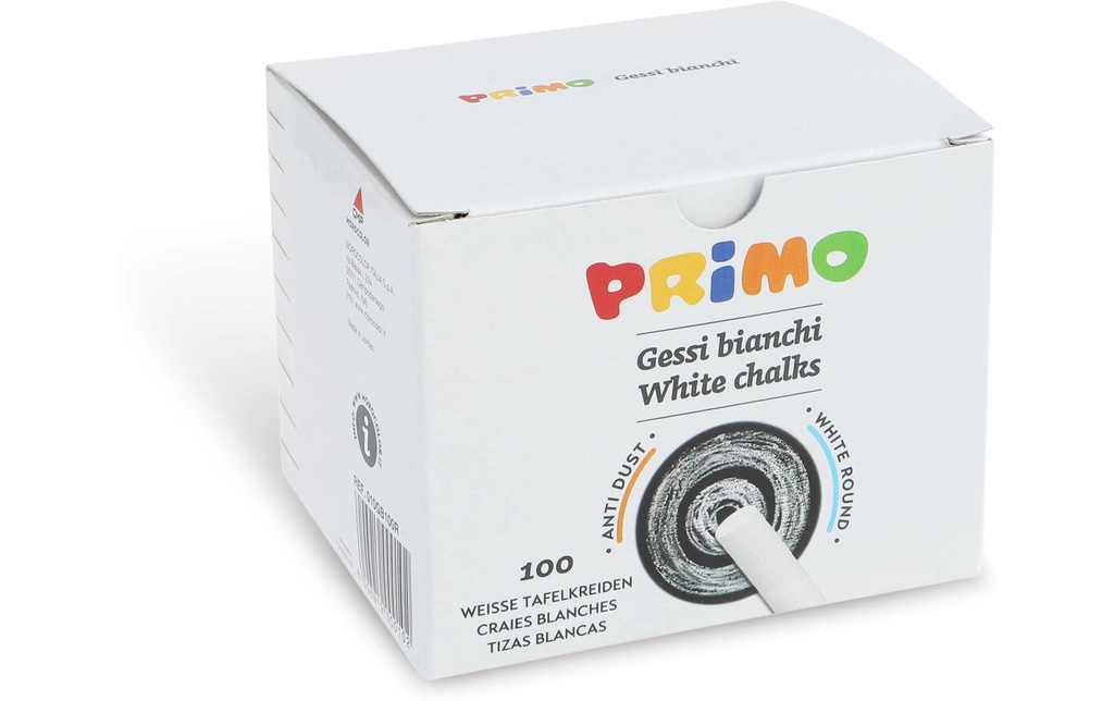 PRIMO Craie sanc pouss.blan.pr.tabl. (100 pces)