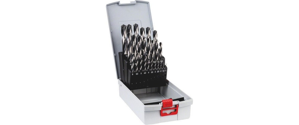 Bosch Jeu de forets hélicoïdaux HSS PointTeQ, 25 pièces