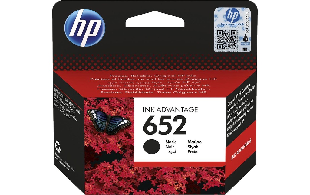 HP Encre N° 652 (F6V25AE) noir