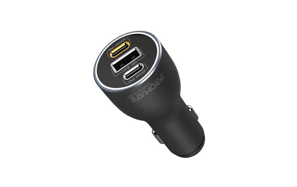 Promate Chargeur de voiture PowerDrive 120 Watt USB-C