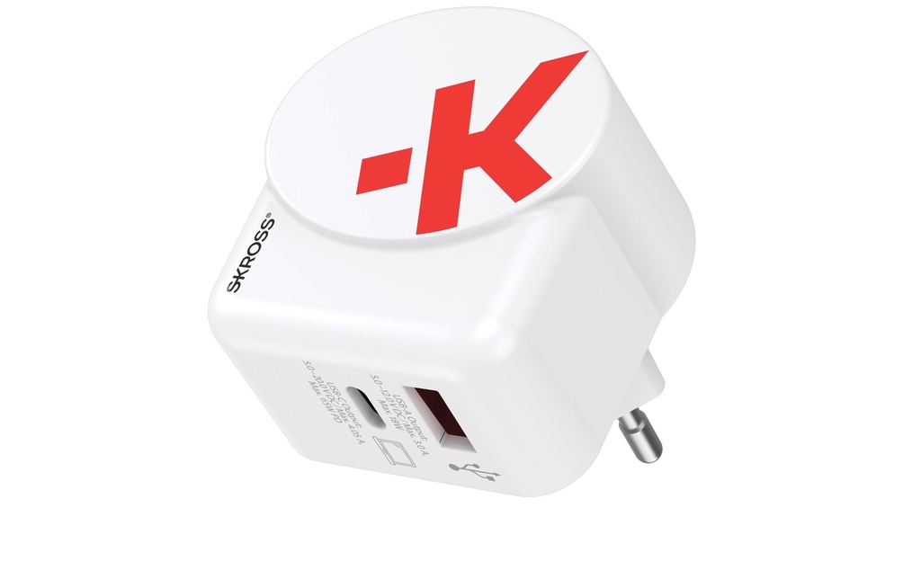 SKROSS Chargeur mural USB Chargeur USB Euro AC65PD