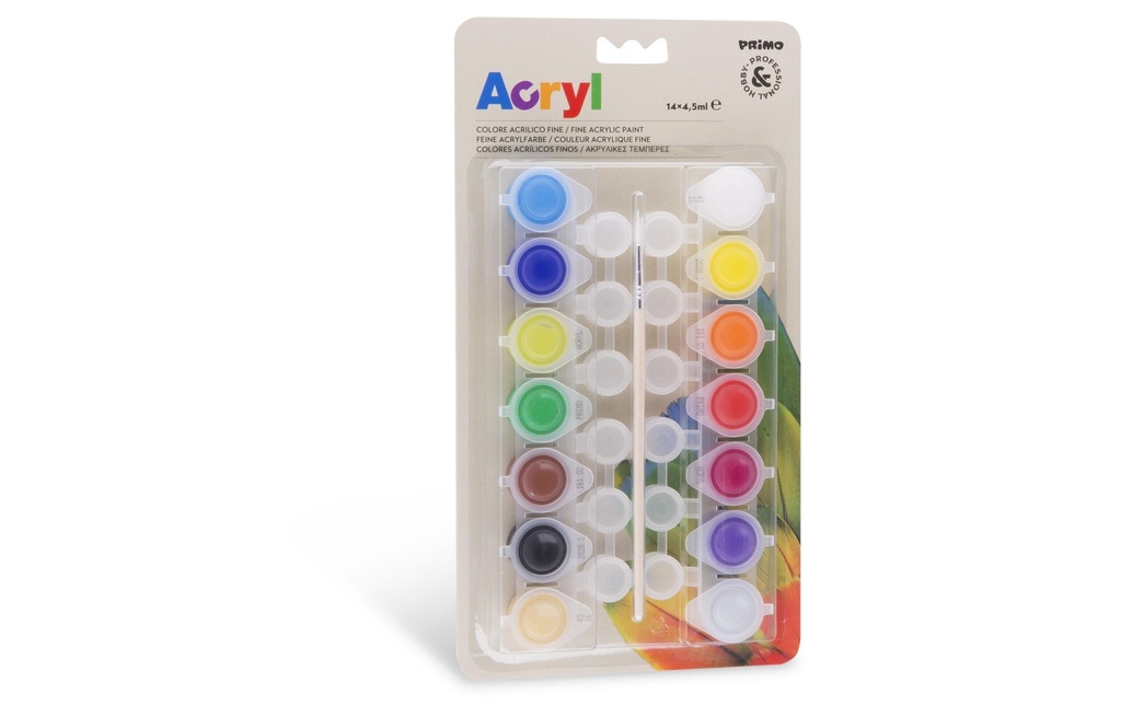 PRIMO Peinture acryl 14x4.5ml Bli (14 pces)