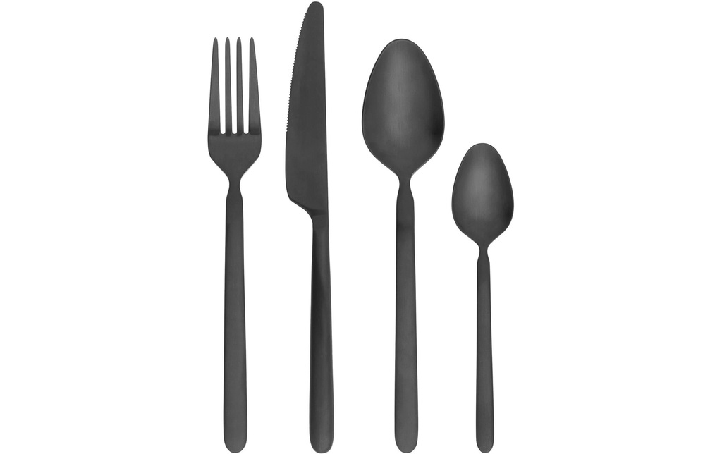 Blomus Kits de couverts Stella 16 pièces, Noir