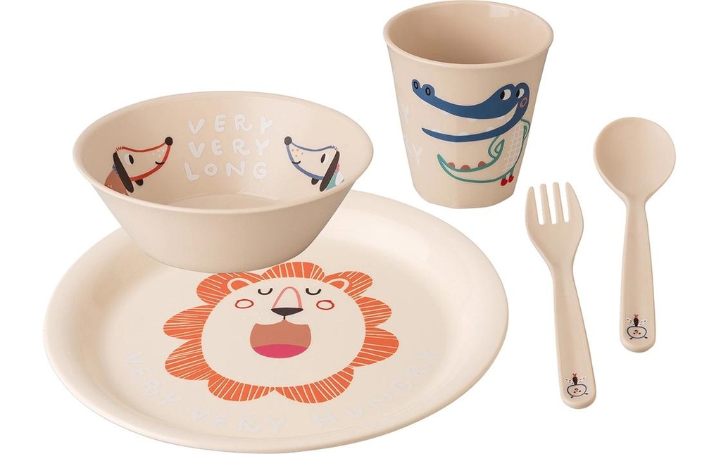 Koziol Service de table pour enfants VERY VERY AT HOME almond, set de 4