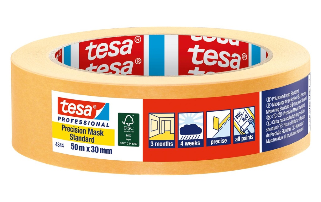 tesa Crêpe de précision standard 4344 50 m x 30 mm