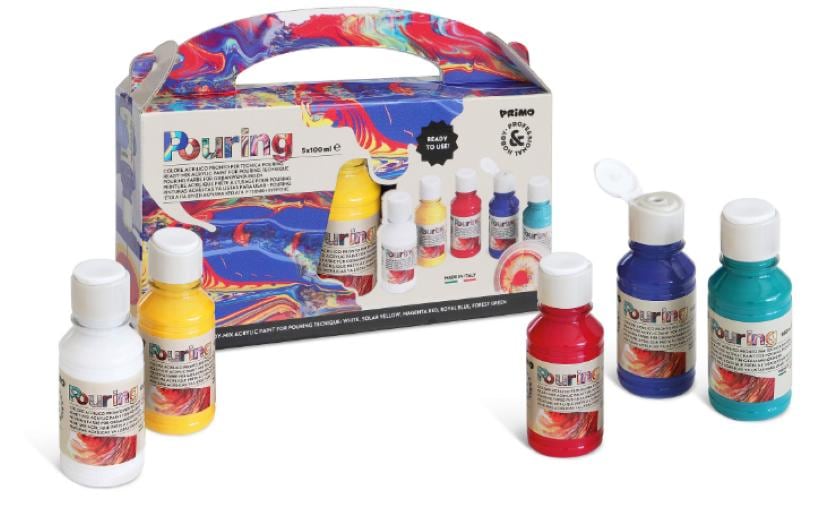 PRIMO Peint.acryl pouring 5x100ml Bo (5 pces)