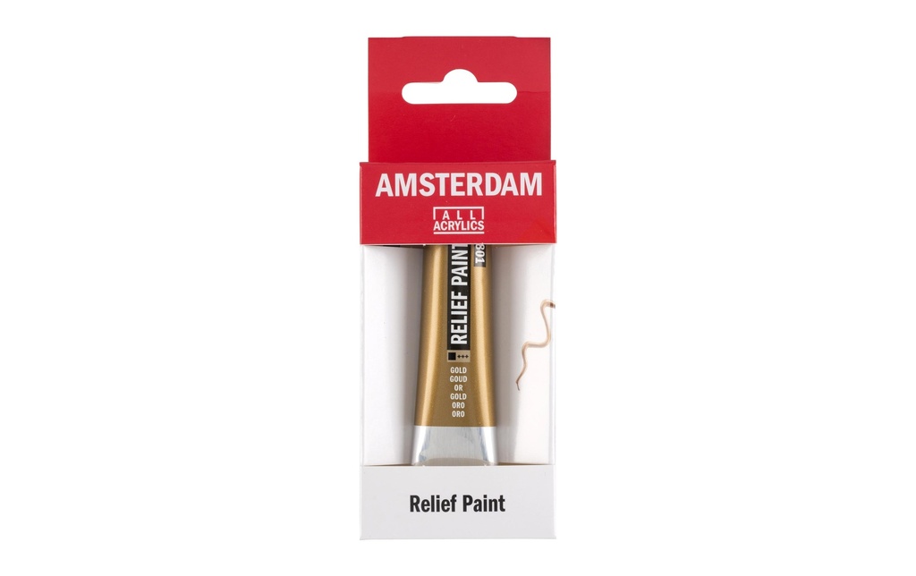 Amsterdam Peinture acrylique Reliefpaint 801 Or opaque, 20 ml 20 ml, Doré