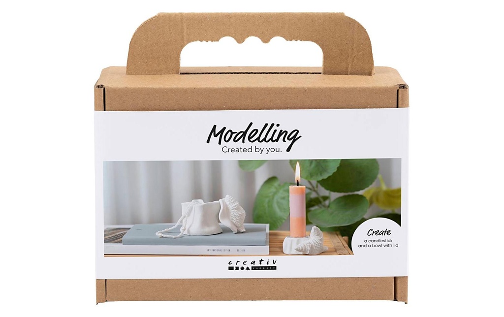 Creativ Company Kits de bricolage - Modelage, bougeoirs avec des coquillages