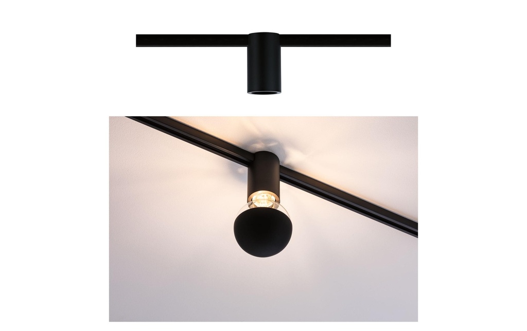 Paulmann Spot sur rail URail Ceiling Socket, E27, 20 W, noir