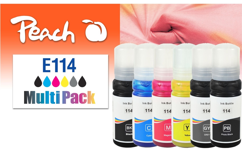 Peach Encre Epson CISS 114 MultiPack C/M/Y/G/FBK/BK