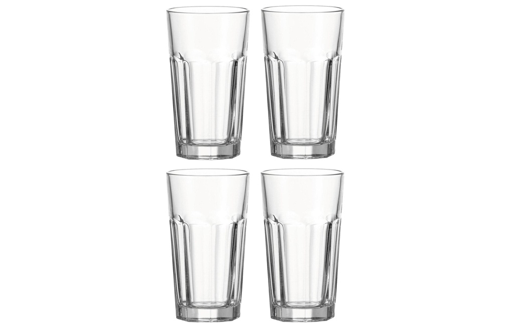 LEONARDO Verre à long drink XL, Rock 540 ml, 4 Pièce/s, Transparent