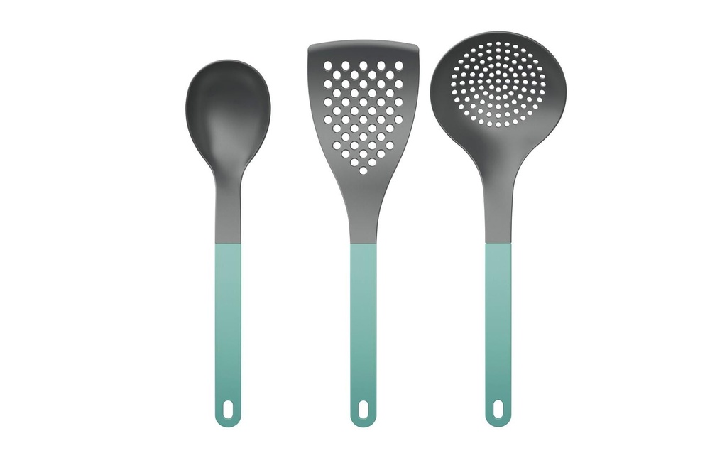 Rosti Set de couverts de cuisine Optima 3 pièces en nylon, Nordic Green Vert