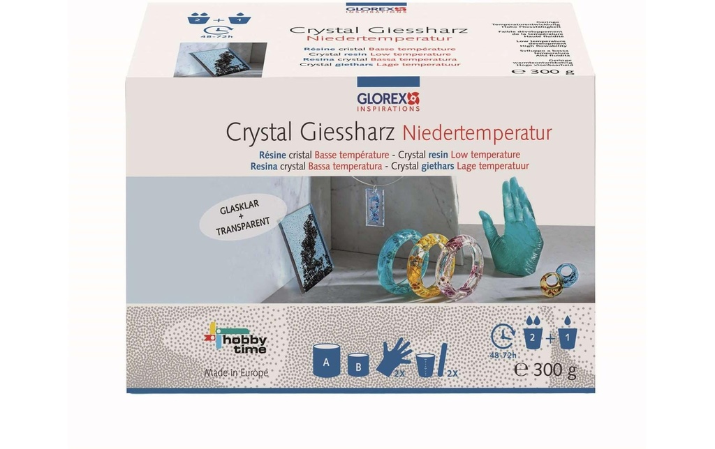 Glorex Résine de coulée  Crystal basse température 300g