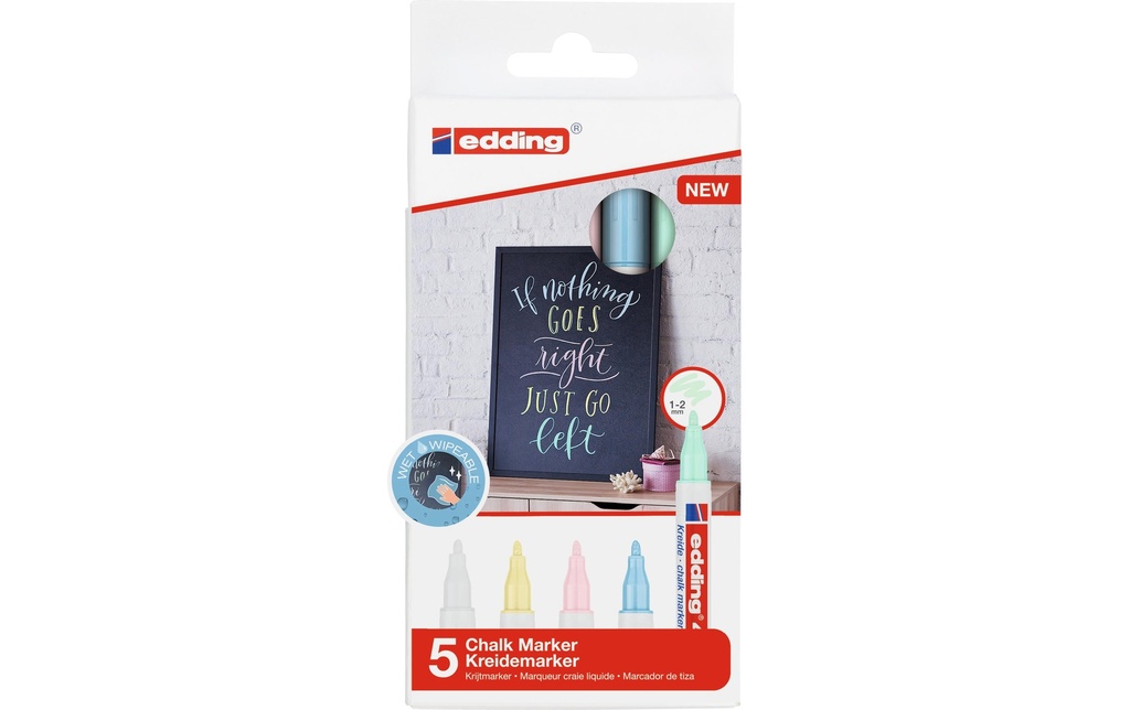 EDDING Marq.craie 4085 E-5 pastel (5 pces)