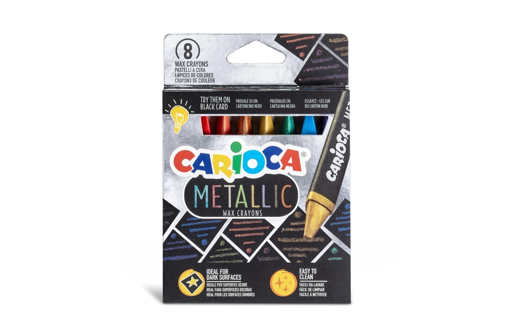 CARIOCA Craie cire Metallic E-8 (8 pces)
