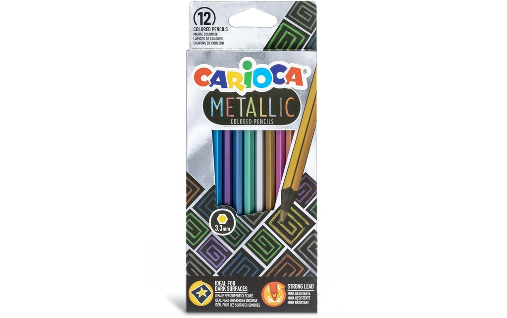 CARIOCA Crayon couleur Metallic E-12 (12 pces)