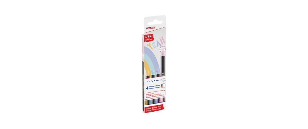 EDDING Feutre 1200 paillettes pastel (4 pces)