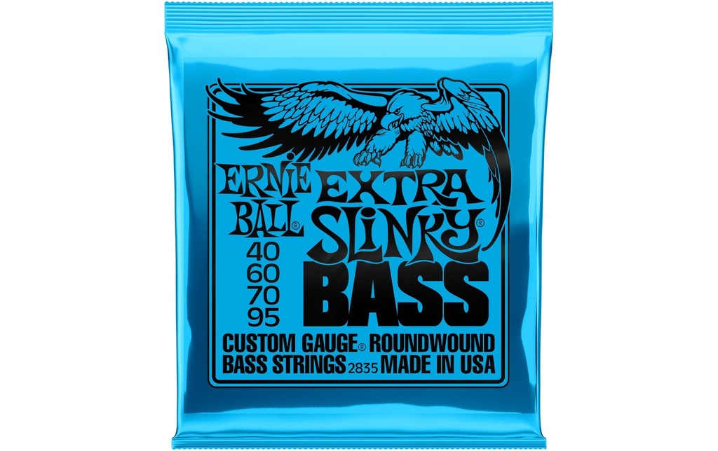 Ernie Ball Cordes de basse 2835 Slinky Bass – Extra, 40-95
