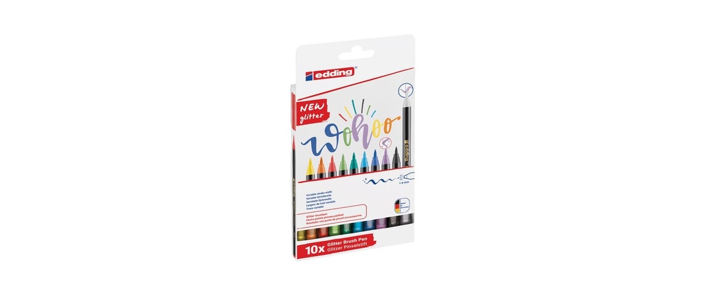 EDDING Brushpen 1340 Set paillettes (10 pces)