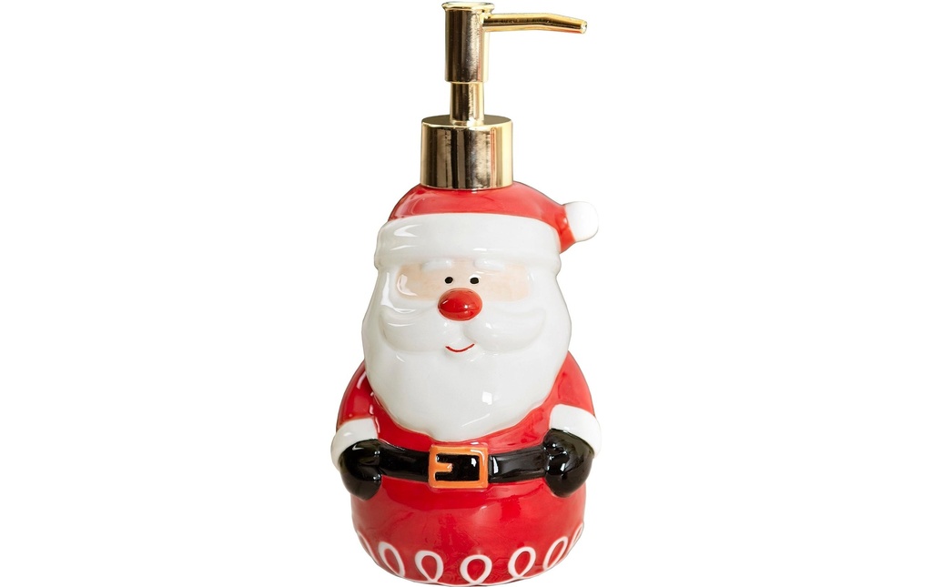 diaqua® Distributeur de savon Santa Claus 390 ml, rouge/noir/blanc