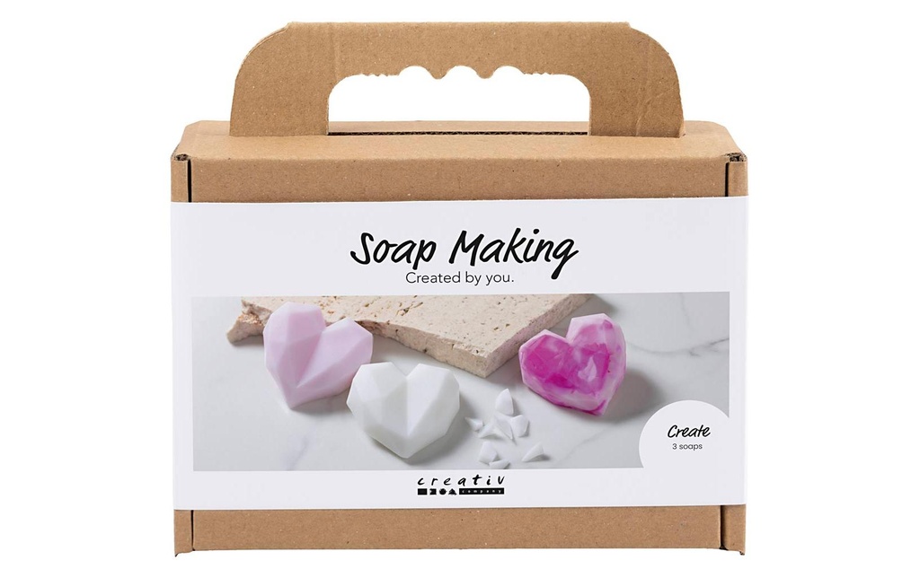 Creativ Company Kits de bricolage - Fabrication de savon, cœurs, rose